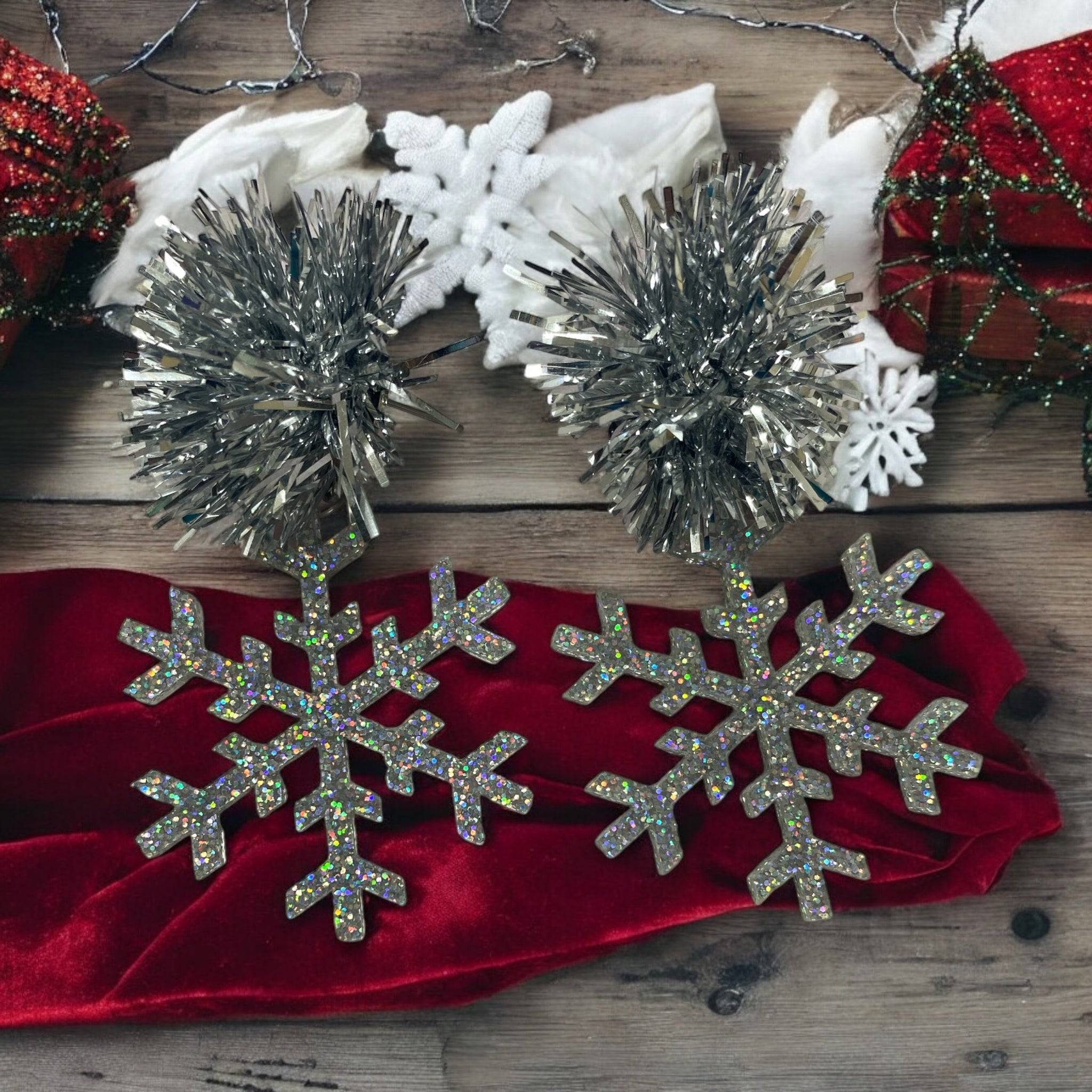 Large Snowflake Earrings