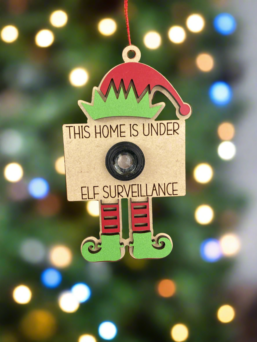 Elf Surveillance Camera Ornamnet