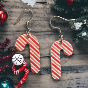 Mini Candy Cane Earrings