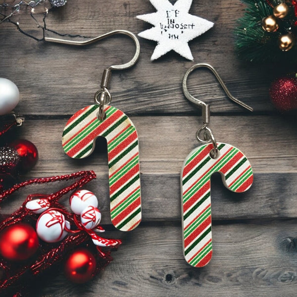 Mini Candy Cane Earrings