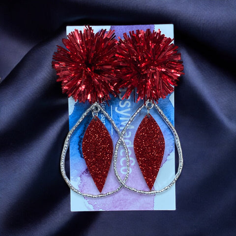 Tinsel Pom Dangles