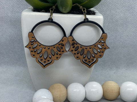 Western Lace Arch Earrings